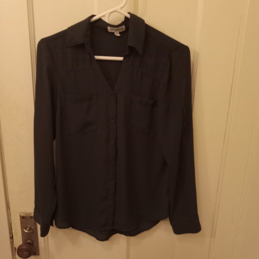 *3 FOR $13* Express green button up shirt